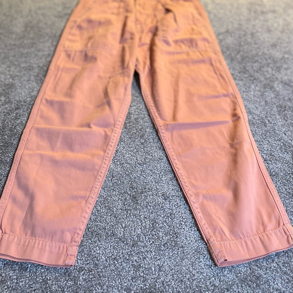 Sundry Womens Utility Pants Rose Pink High Waist Straight Leg Cotton Size 25 NWT